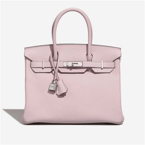 HERMES Taurillon Clemence Birkin 30 Mauve Pale